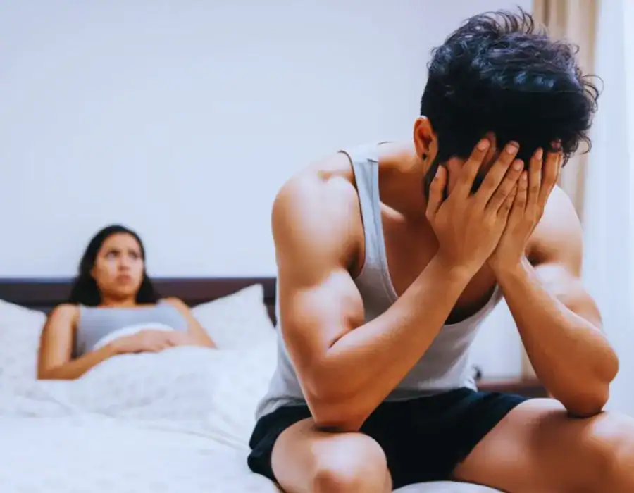 Image of upset man in need of erectile dysfunction treatment Bradford-on-Avon